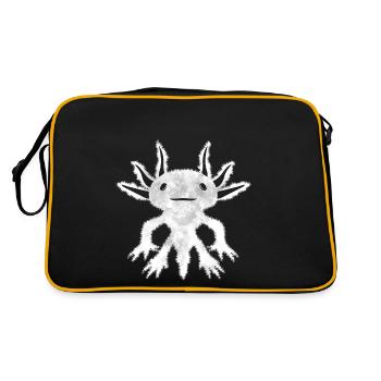 Finnish Goth Aesthetic Gothic Axolotl Goth - Retro Bag - black/gold - Back