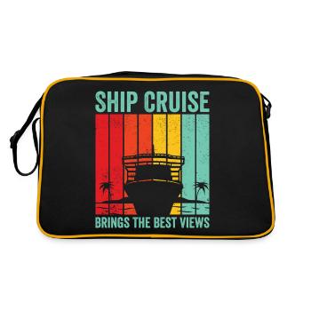 Drôle de croiseur de croisière Bateau de croisière rétro - Sac Retro - noir/or - Dos