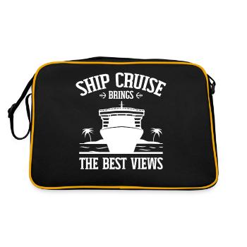Funny Cruising Cruise Ship Cruise Ship - Retro Bag - black/gold - Back