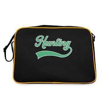 Jagd Schriftzug - Retro Tasche - Schwarz/Gold - Hinten