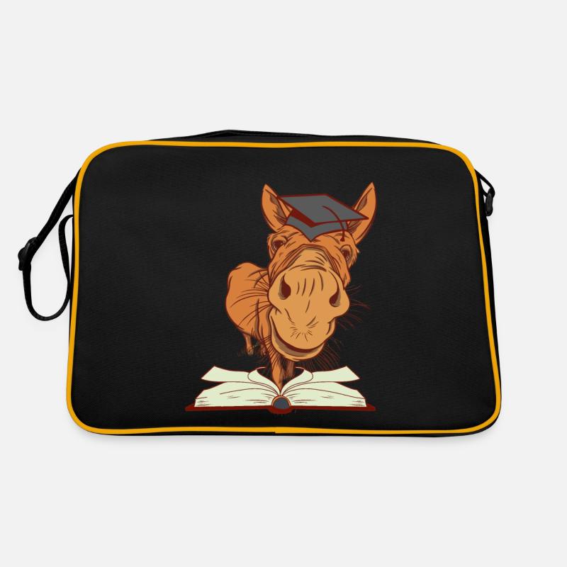 Esel Maultier Einschulung Erstklässler Klug schlau Retro Tasche