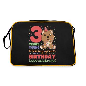 Quokka pour les enfants de 3 ans - Sac Retro - noir/or - Dos