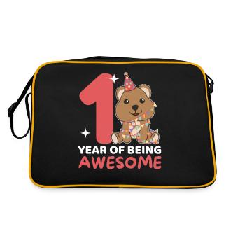 Quokka pour 1er anniversaire pour les enfants d’un an - Sac Retro - noir/or - Dos