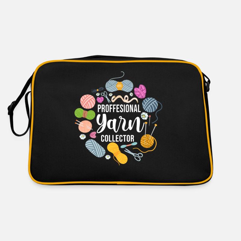 Knitting Knitter Professional Yarn Retro Tasche
