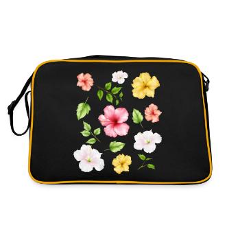 Coconut Girl Fleurs d’hibiscus esthétiques - Sac Retro - noir/or - Dos