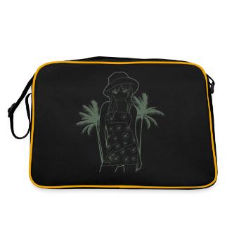 Coconut Girl Aesthetic Summer Outfit Anime Girl - Retro Tasche - Schwarz/Gold - Hinten