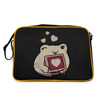 Cassette Futurisme Kawaii Grenouille Rétro Futurisme - Sac Retro - noir/or - Dos