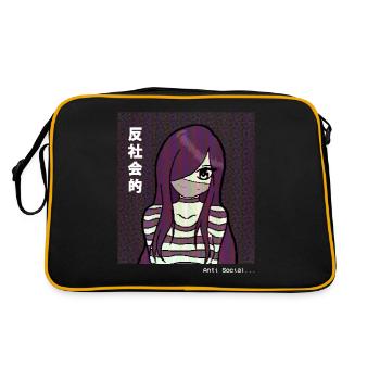 Cassette Futurisme Anime Fille Rétro Futurisme - Sac Retro - noir/or - Dos
