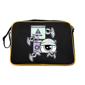 Cassette Futurisme Weirdcore Eyeball Rétro Futurisme - Sac Retro - noir/or - Dos