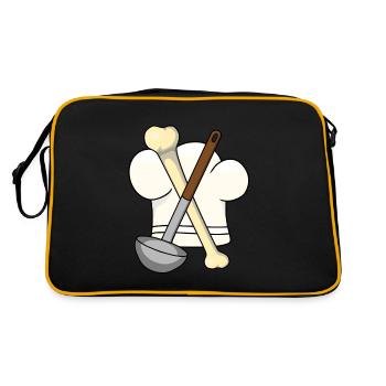 Bone Soup Ladle Chef's Hat Chef Gourmet - Retro Bag - black/gold - Back