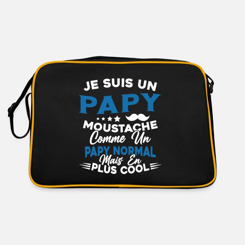 Un Papy Moustache Comme Un Papy Normal Sac Retro