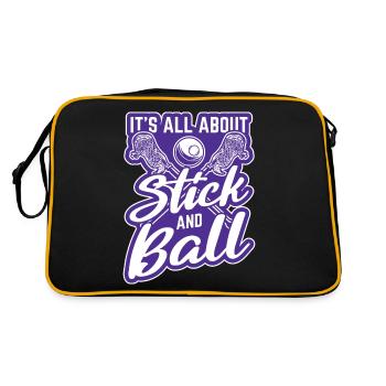 Lacrosse LAX Club Team Players Coaches Fans Coach - Sac Retro - noir/or - Dos