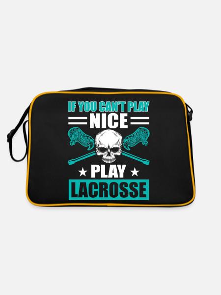 Lacrosse LAX Club Team Players Coaches Fans Coach - Retro Bag - black/gold - Back
