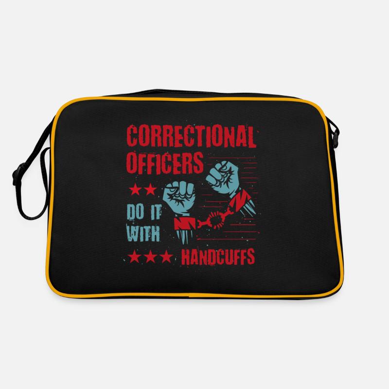Correctional Officers Do It With Handcuffs - Retro Tasche - Schwarz/Gold