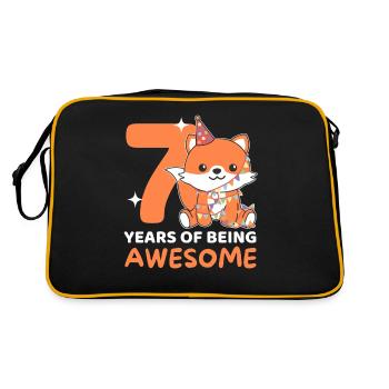 Renard pour les 7 ans Enfants de sept ans - Sac Retro - noir/or - Dos