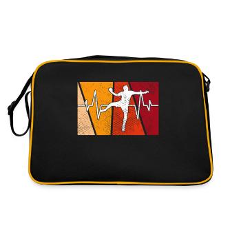 Handball Retro Heartbeat - Sac Retro - noir/or - Dos
