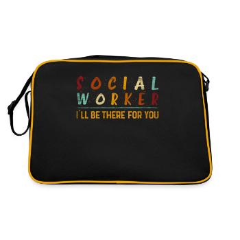 Je serai là pour toi Travailleur social - Sac Retro - noir/or - Dos