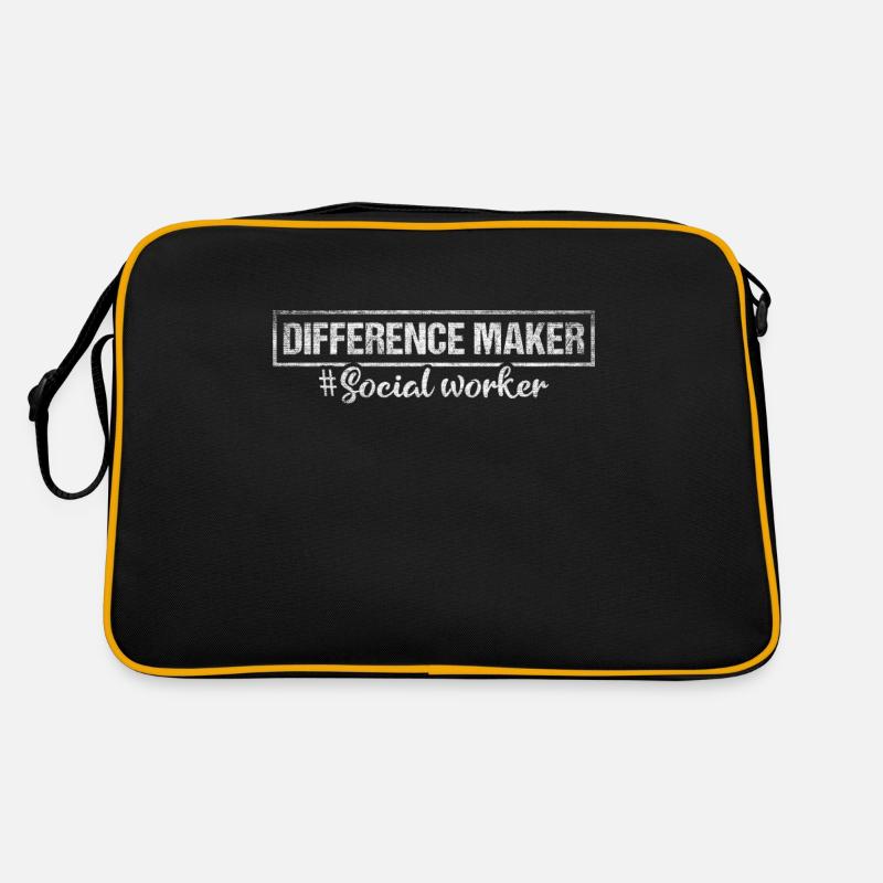 Difference Maker Proud Sozialarbeiter Retro Tasche