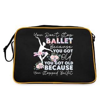 Ballet Danseuse Danse Ballerine - Sac Retro - noir/or - Dos