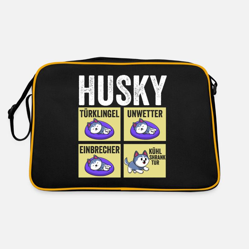 Chien Husky Sac Retro