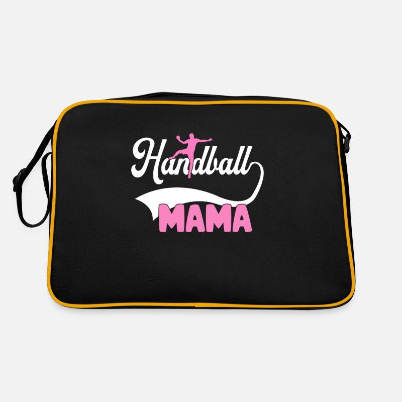 Handball Mama - Retro Tasche - Schwarz/Gold