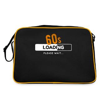 60. Geburtstag Sixty Jahre 60s Ladebalken Gaming - Retro Tasche - Schwarz/Gold - Hinten