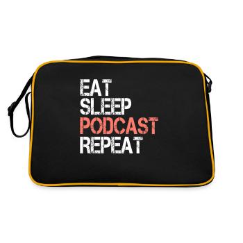 Food Sleep Podcast - Sac Retro - noir/or - Dos