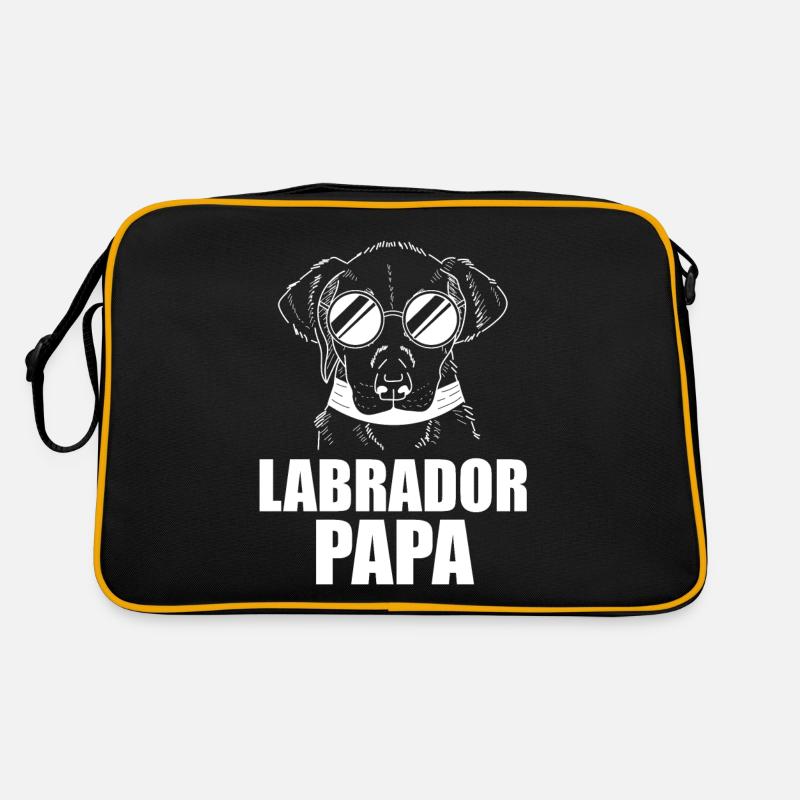 Hund Labrador Papa Retro Tasche