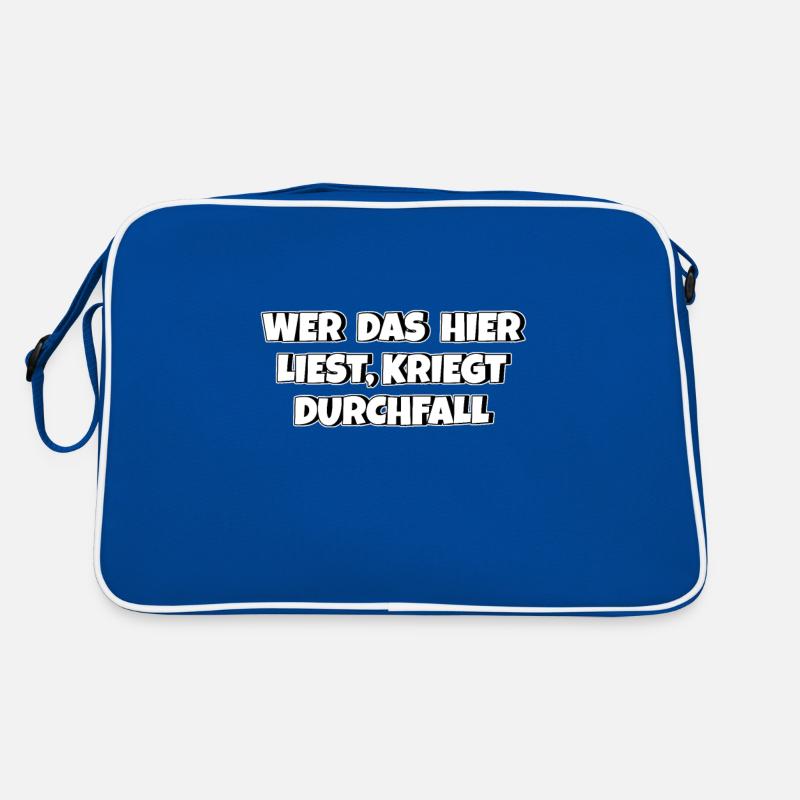 Wer das hier liest kriegt Durchfall Retro Tasche