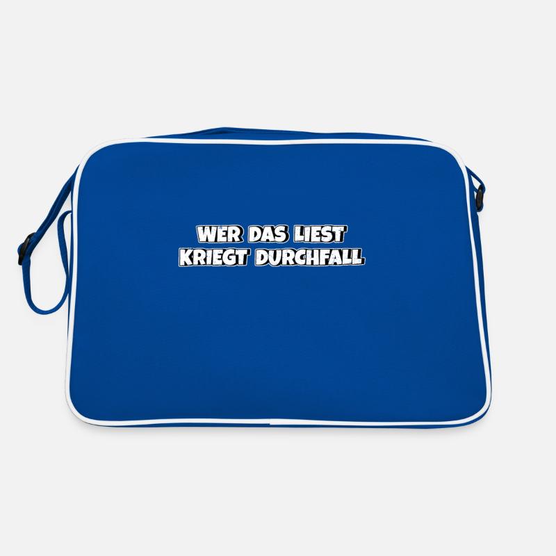 Wer das liest kriegt Durchfall Retro Tasche