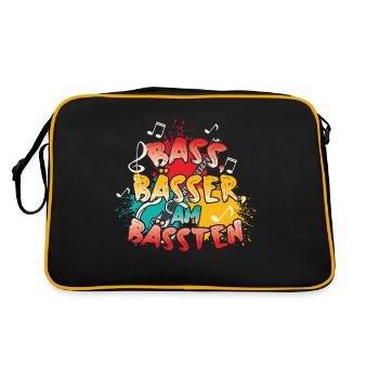 Bassisten, Bassgitarristen Gitarristen Bass - Retro Tasche - Schwarz/Gold - Hinten