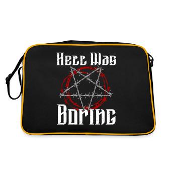 Satan Beelzebub Devil Gothic Pentagram Mystical - Retro Bag - black/gold - Back