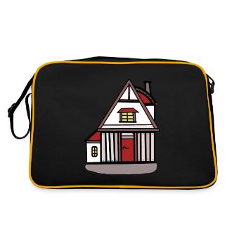 Maison cottage vivant constructeur construire propriété - Sac Retro - noir/or - Dos