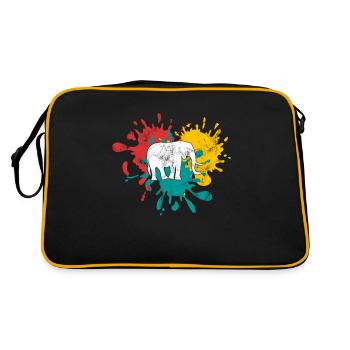 Éléphant - Sac Retro - noir/or - Dos
