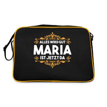 Maria - Retro Tasche - Schwarz/Gold - Hinten