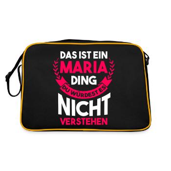 Maria - Retro Tasche - Schwarz/Gold - Hinten