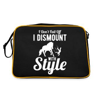 Voltige amusante sur le cheval - Sac Retro - noir/or - Dos