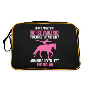 Voltige amusante sur le cheval - Sac Retro - noir/or - Dos