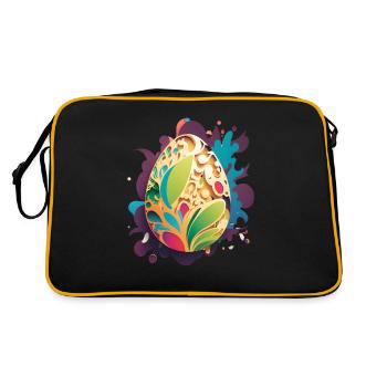 Une interprétation abstraite des œufs de Pâques - Sac Retro - noir/or - Dos