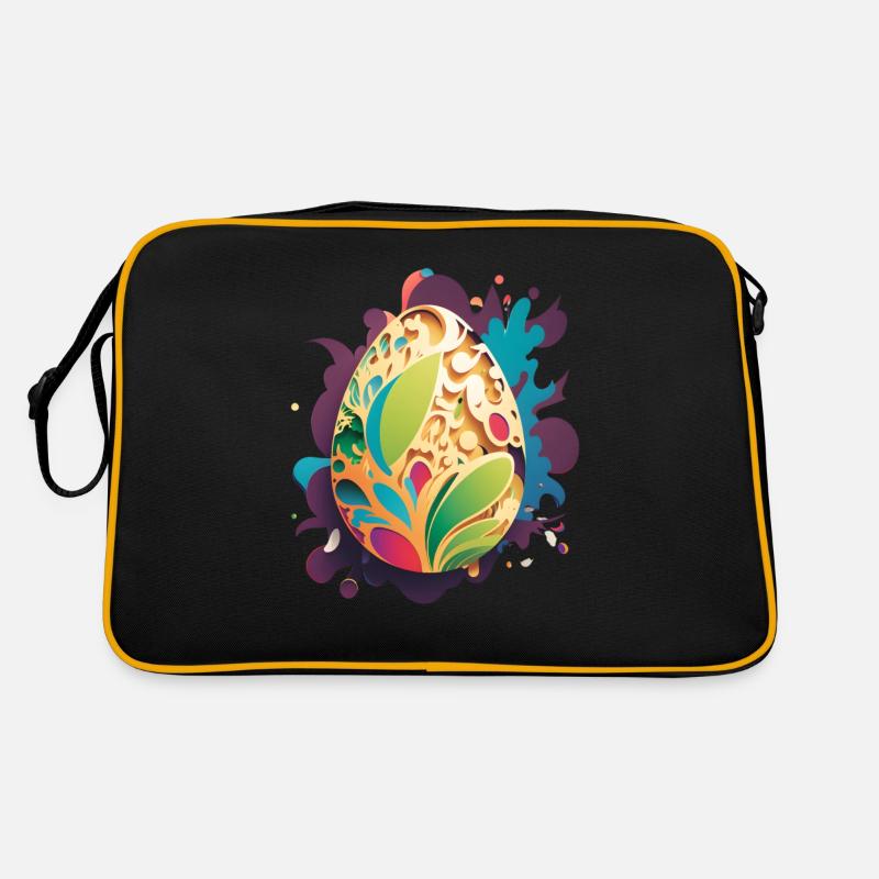 Une interprétation abstraite des œufs de Pâques Sac Retro