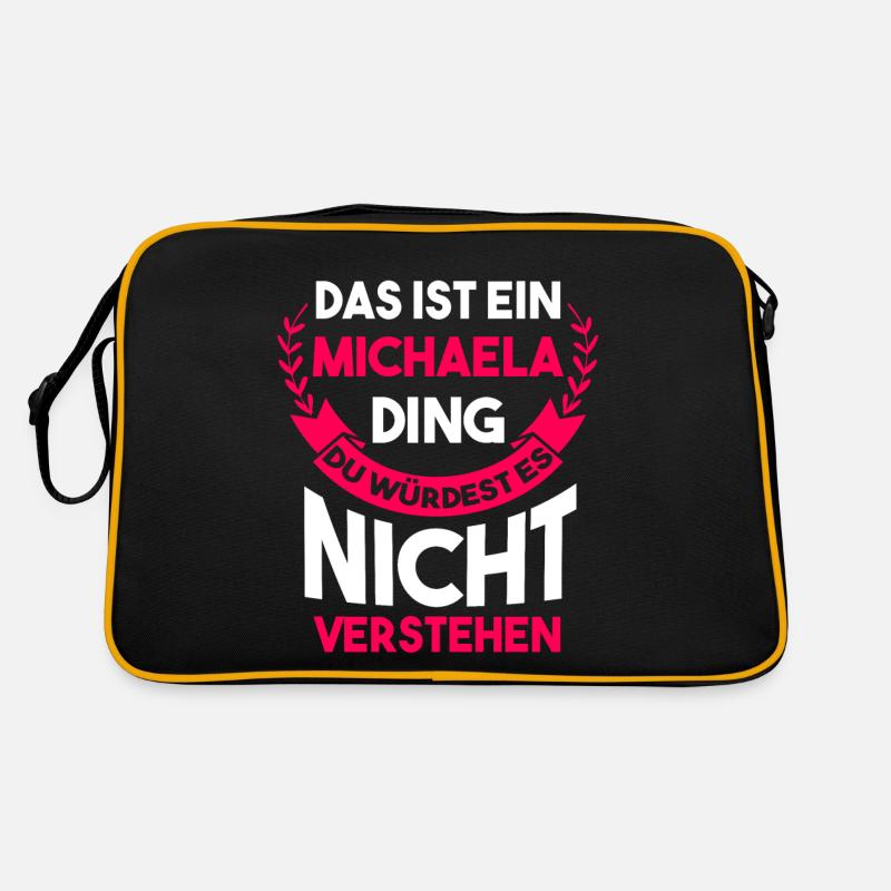 Michaela - Retro Tasche - Schwarz/Gold