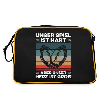 American Football Our game is hard saying - Retro Bag - black/gold - Back