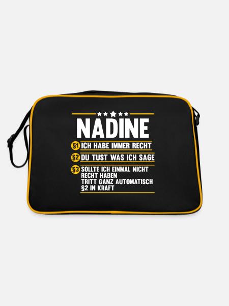 Nadine - Retro Tasche - Schwarz/Gold - Hinten