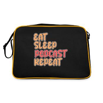 Food Sleep Podcast - Sac Retro - noir/or - Dos