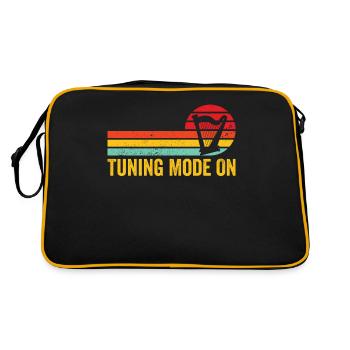 Harfenspieler Harfenist Retro - Retro Tasche - Schwarz/Gold - Hinten