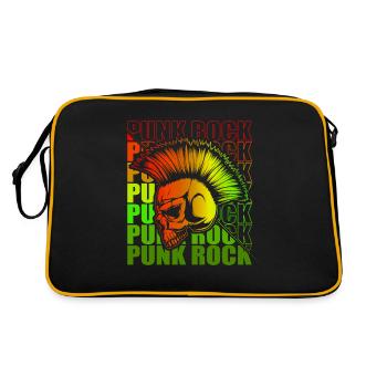 Punk Rock Pogo Anarchie Punks Punk Rocker Punk - Retro Tasche - Schwarz/Gold - Hinten