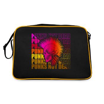 Punk Rock Pogo Anarchie Punks Punk Rocker Punk - Retro Tasche - Schwarz/Gold - Hinten
