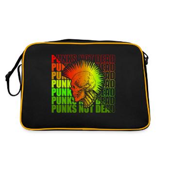 Punk Rock Pogo Anarchie Punks Punk Rocker Punk - Retro Tasche - Schwarz/Gold - Hinten