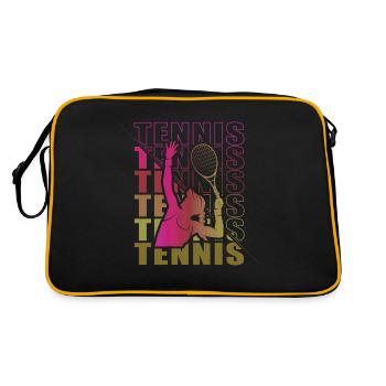 Vêtements pour joueurs de tennis Tennis Femmes Filles - Sac Retro - noir/or - Dos