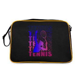 Vêtements pour joueurs de tennis Tennis Femmes Filles - Sac Retro - noir/or - Dos